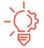 Lightbulb gear hybrid icon